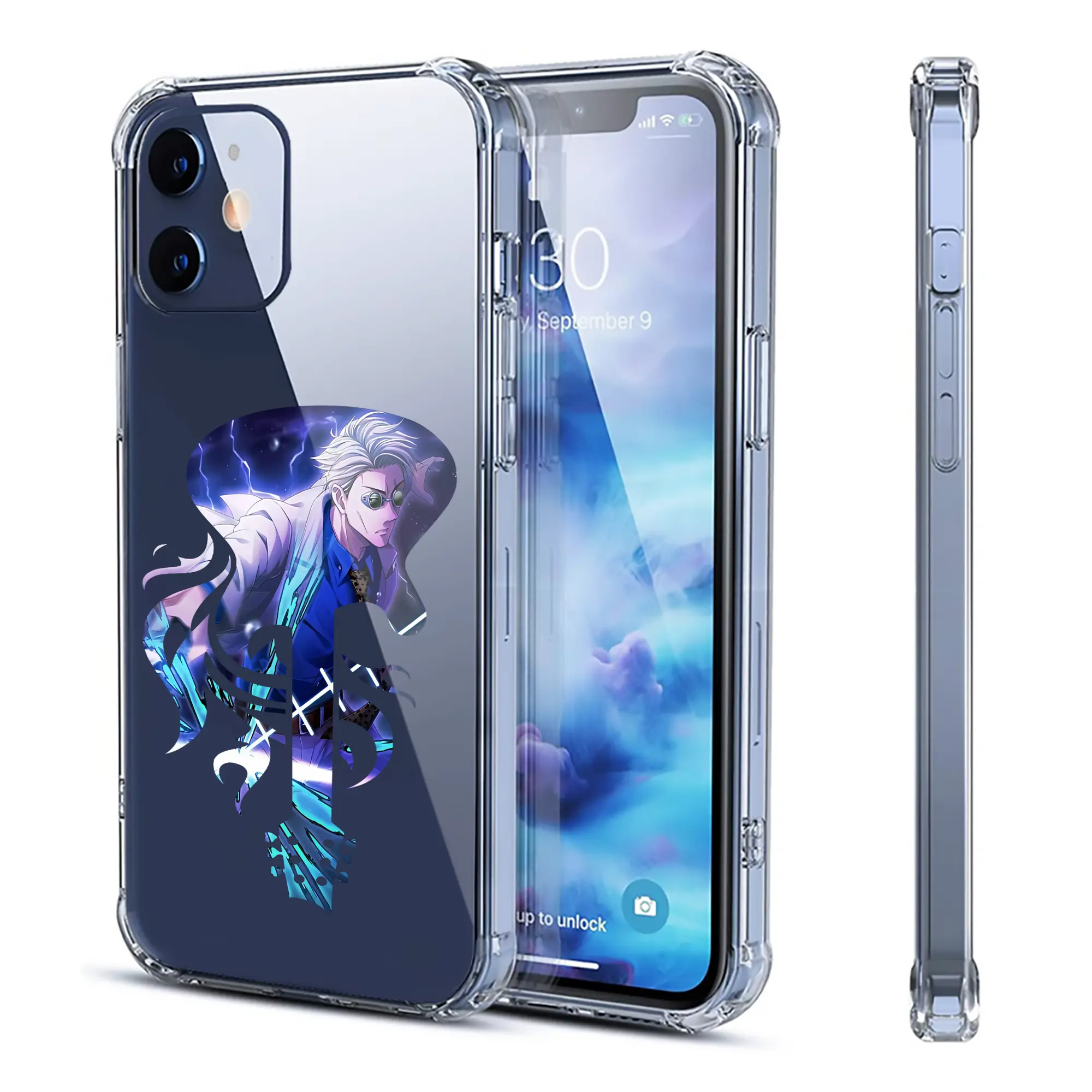 呪術廻戦 グッズ,七海 建人 - IPhone 12シリーズ対応 ・ 透明スマホケース ・ クリアソフトケース ・ TPU素材 ・ 耐衝撃 ・ 高密着 ・ 防汚 防指紋 ・ 簡単着脱